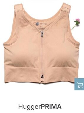 NEW Prairie Wear Zip Post Surgical Bra Hugger Prima